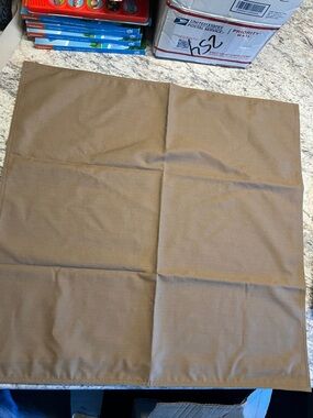 Jeanerlor Solid Brown Fabric Square 24 x 24 inch Pillow Case Cover NIP
